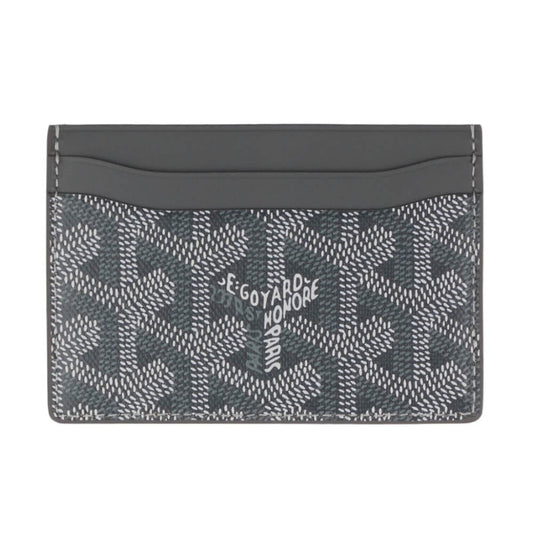 Goyard Goyardine Coated Canvas And Leather Saint Sulpice Card Holder Grey