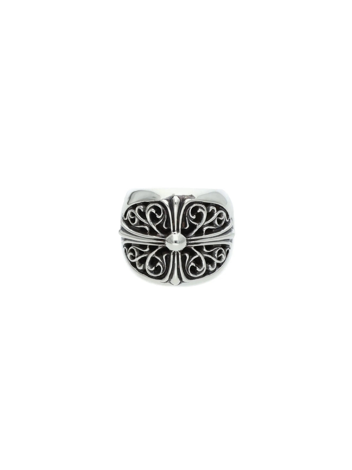 Chrome Hearts Classic Oval Cross Ring Silver