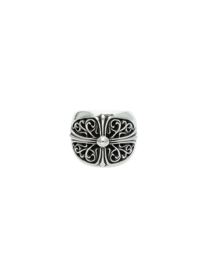 Chrome Hearts Classic Oval Cross Ring Silver