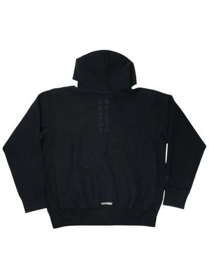 Chrome Hearts Kingfish Vine Dagger Embroidered Front Script Logo Embroidered Back Zip Hoodie Black