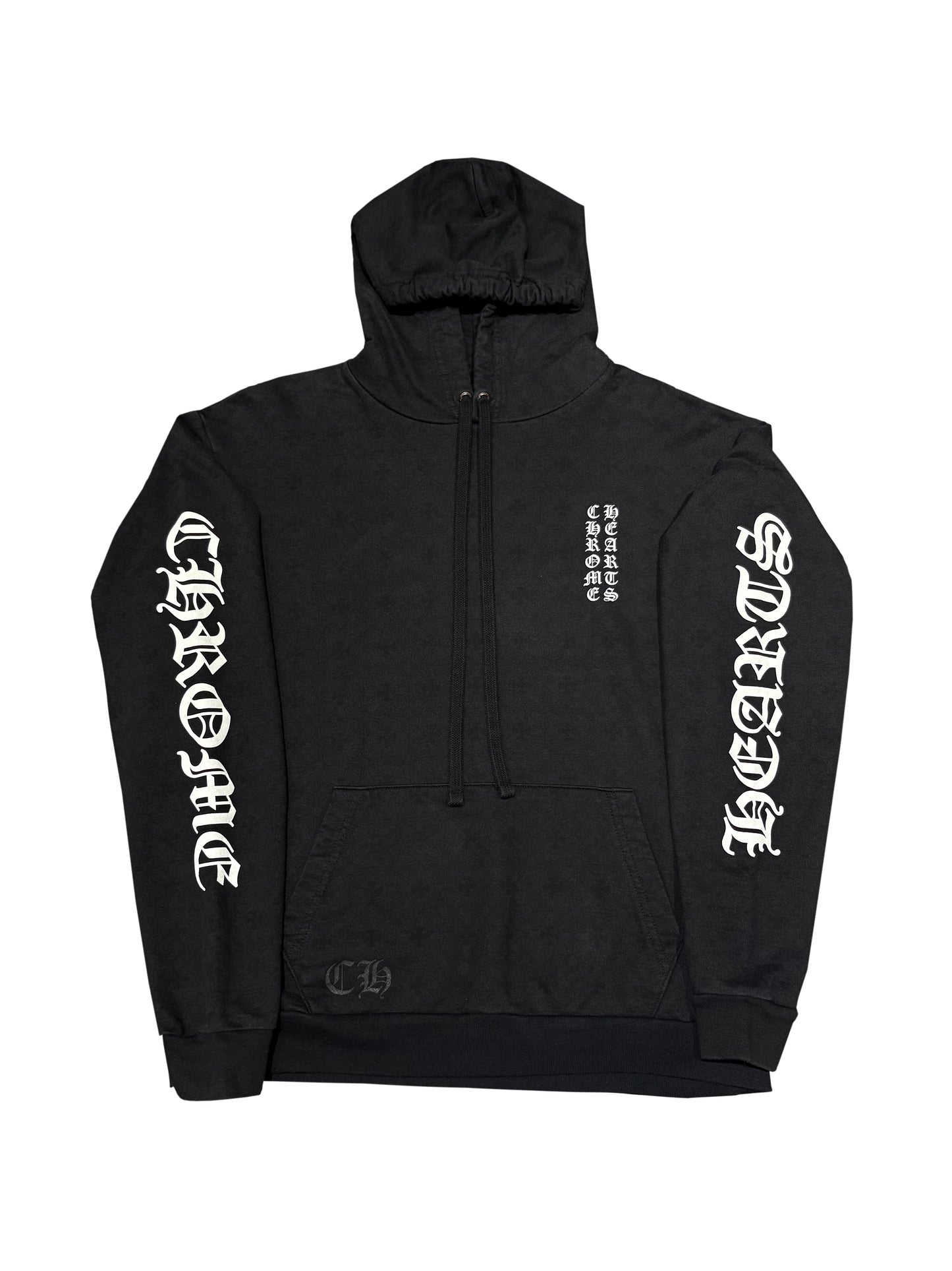 Chrome Hearts Vertical Logo Full Graphic Printed Hoodie Black Size S C118466621-Used