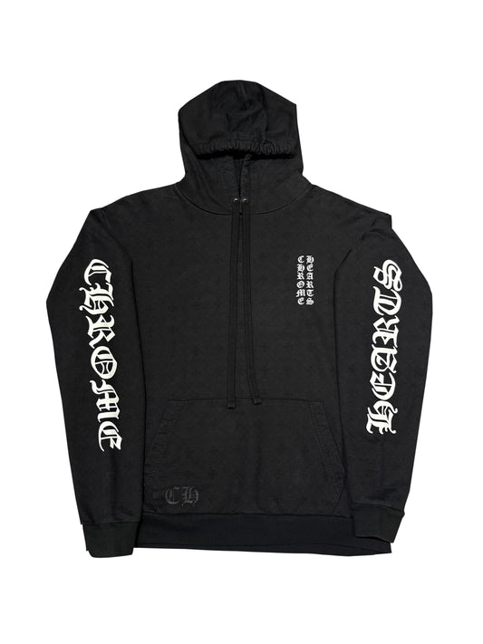 Chrome Hearts Vertical Logo Full Graphic Printed Hoodie Black Size S C118466621-Used
