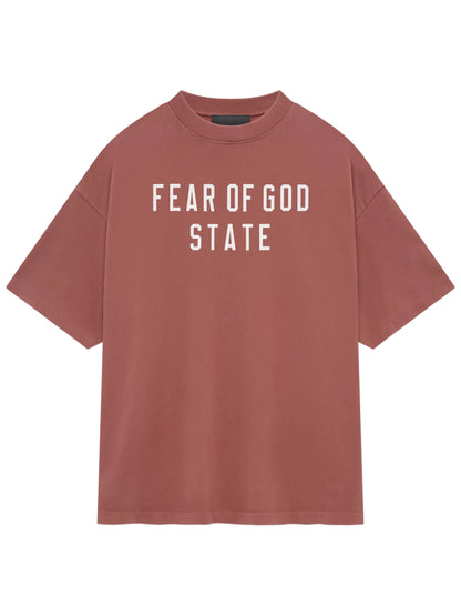 Essentials 24Fw Heavy Crewneck Tee Crimson