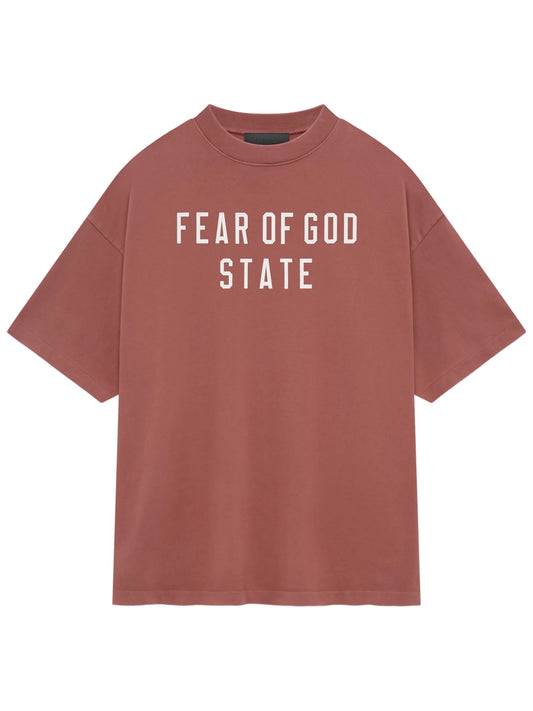 Essentials 24Fw Heavy Crewneck Tee Crimson