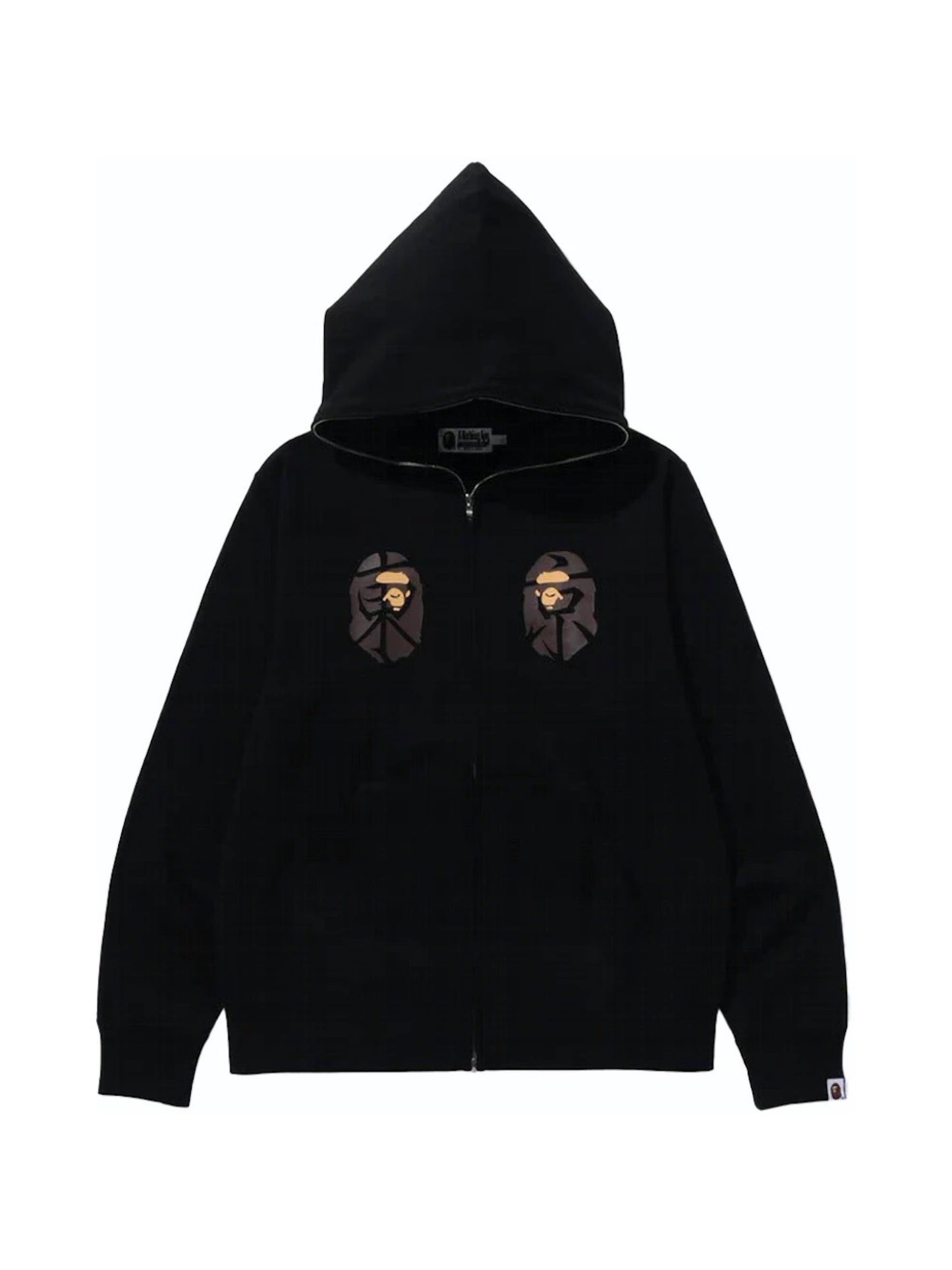 BATHING APE BAPE SOUVENIR FULL ZIP HOODIE BLACK