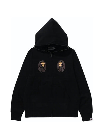 BATHING APE BAPE SOUVENIR FULL ZIP HOODIE BLACK