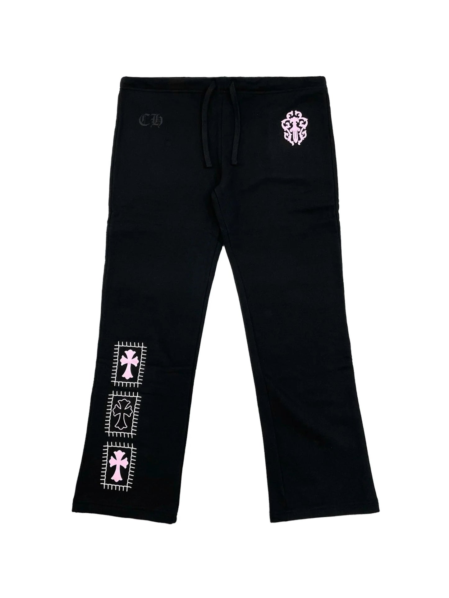 Chrome Hearts Deadly Doll Dagger Logo Flare Sweatpants Black