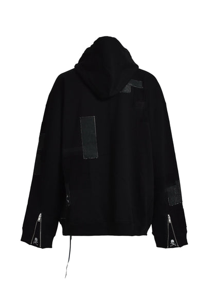 Mastermind World Patchwork Full Zip-up Hoodie Black