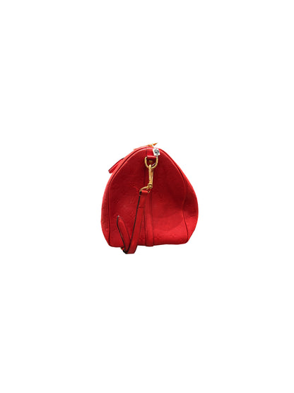 Louis Vuitton Red Leather Monogram Keepall 50 C116081078-Used