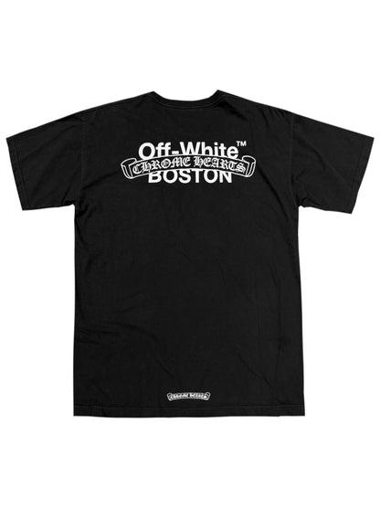 Chrome Hearts x Off-White Boston Exclusive Scroll Logo Back Pocket Tee Black L C119058446-Used