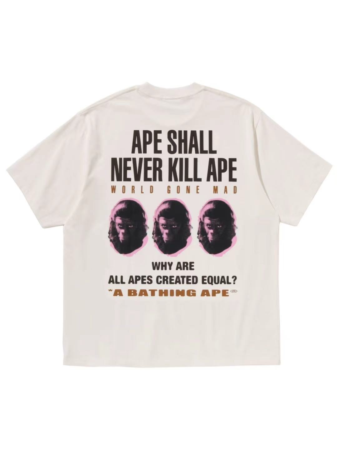 Bape Slogan Relaxed Fit Tee White