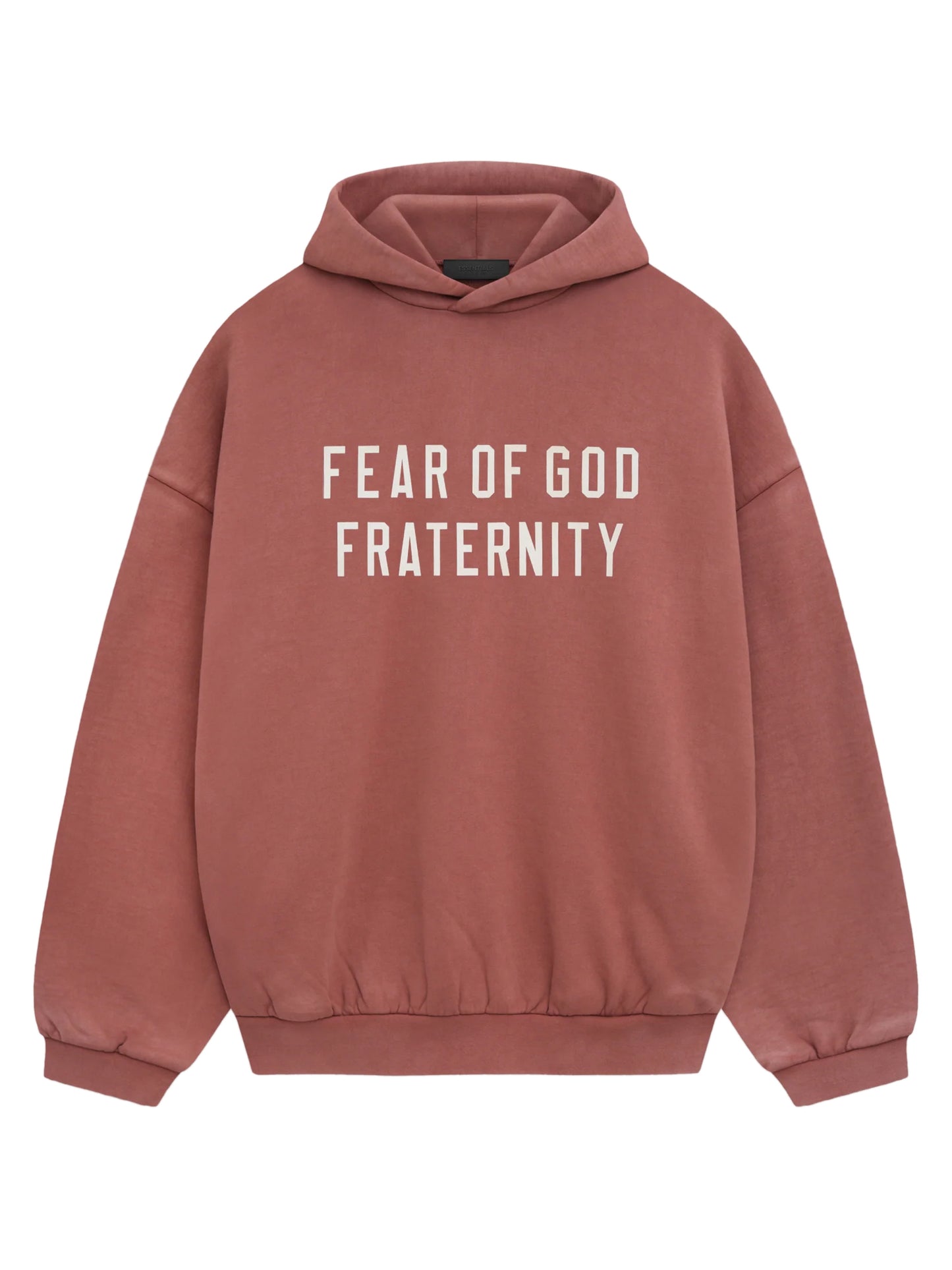 Essentials 24Fw Heavy Fleece Hoodie Crimson