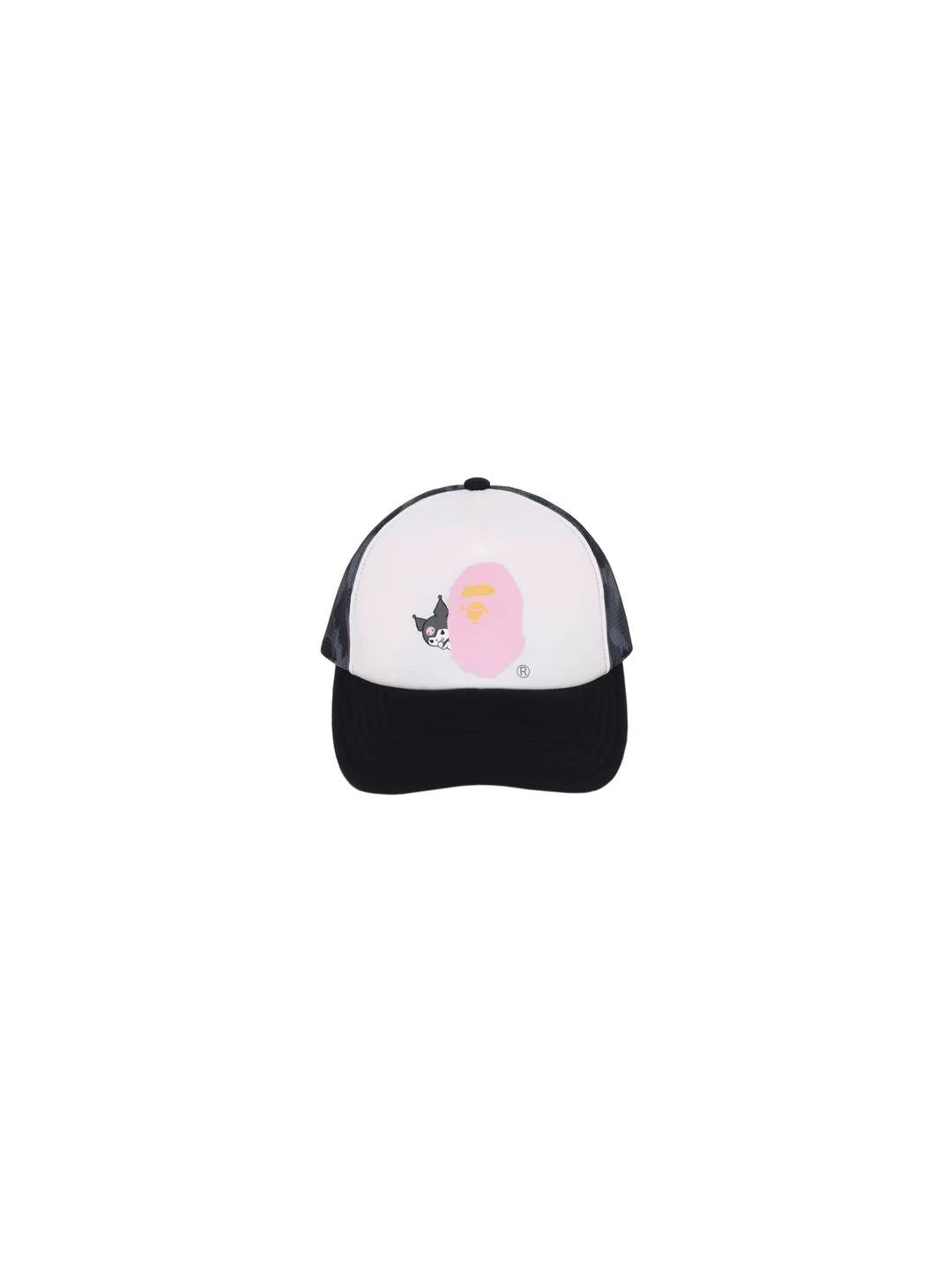 Bape x Kuromi ABC Camo Mesh Cap Black
