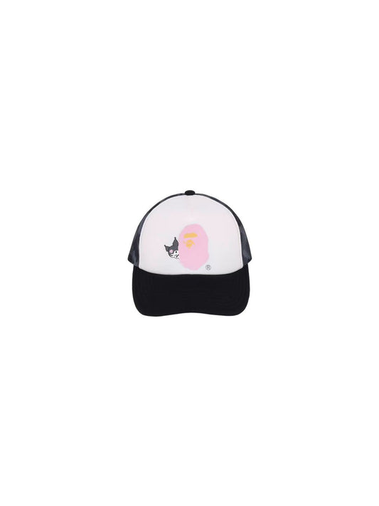 Bape x Kuromi ABC Camo Mesh Cap Black