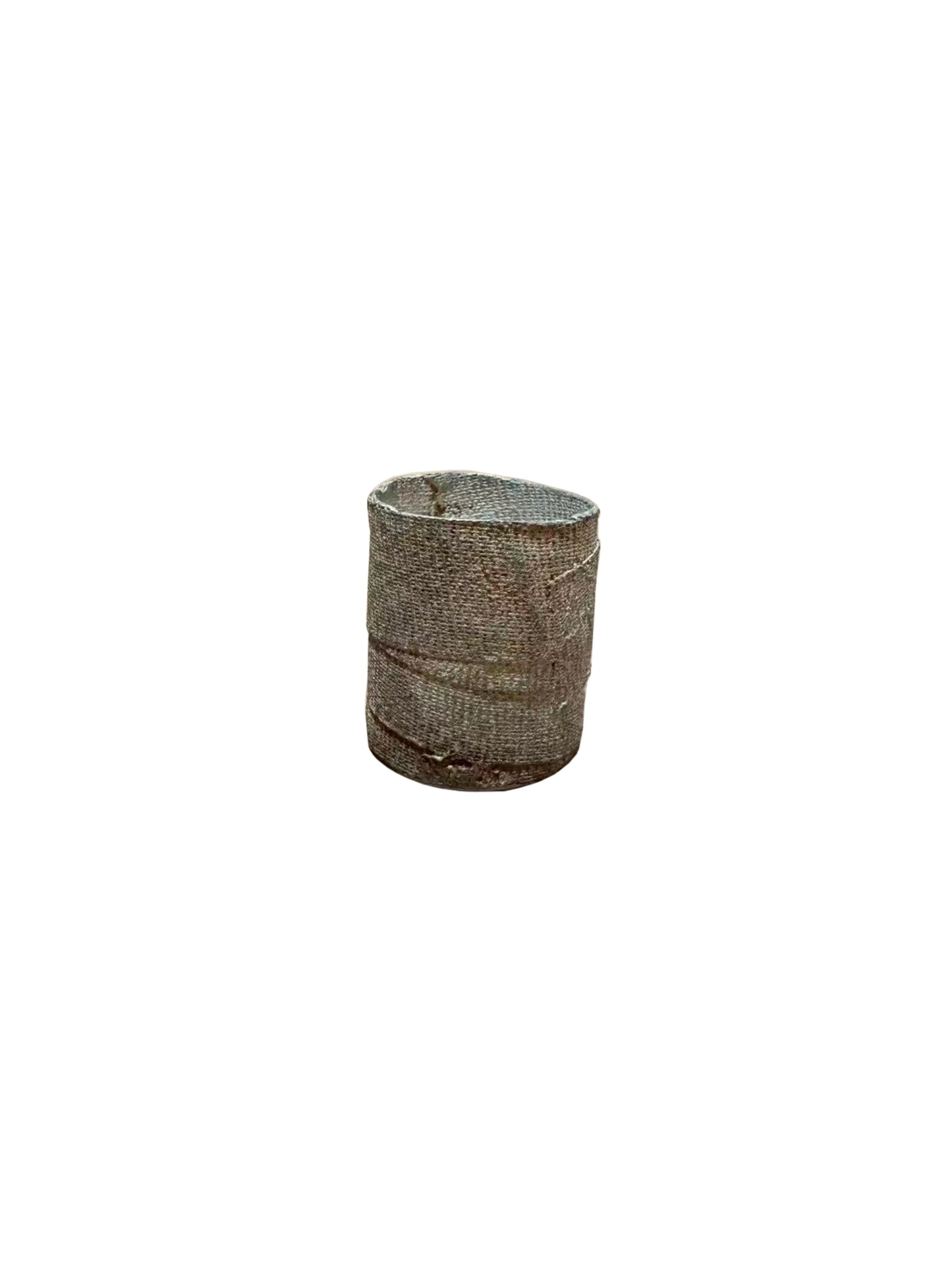 Detaj wide-band sterling silver ring White