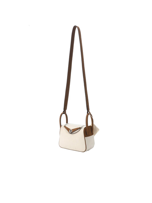 Humble Dumpling Bag Mini White Brown