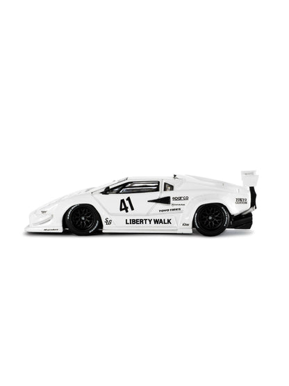 MINI GT 1/64 Lamborghini Countach LB-WORKS White 2024 Tokyo Auto Salon LB Blister Packaging