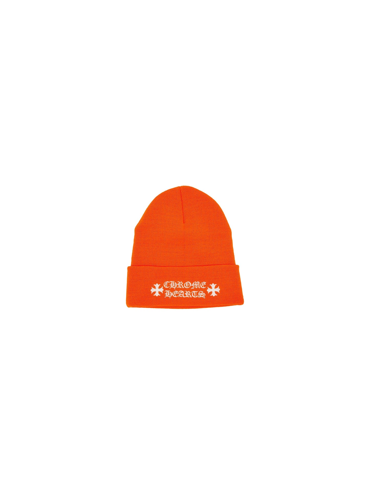 Chrome Hearts Embroidered Plus Cross Beanie Orange