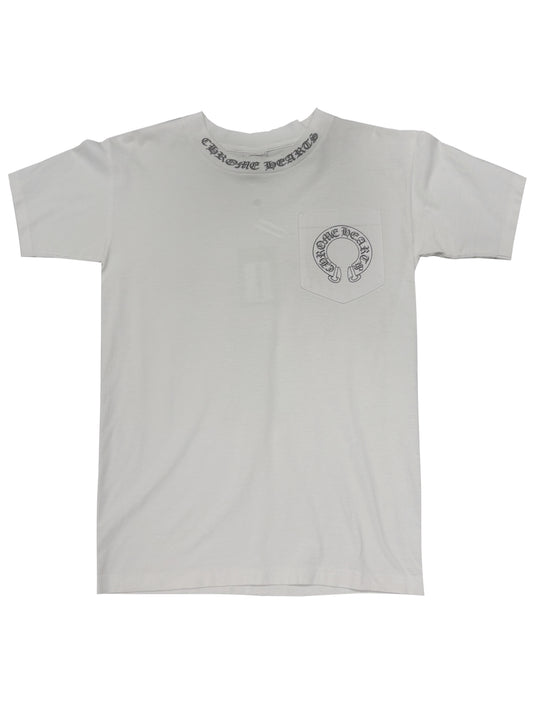 Chrome Hearts Floral Cross Logo Back Pocket Tee White S C118486828-Used
