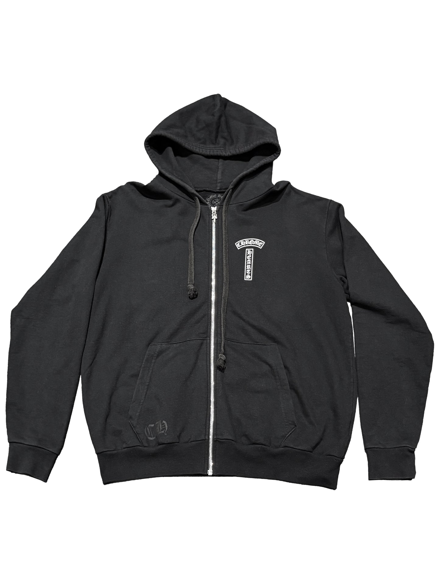 Chrome Hearts T Logo Zip Hoodie Black M C118343633-Used