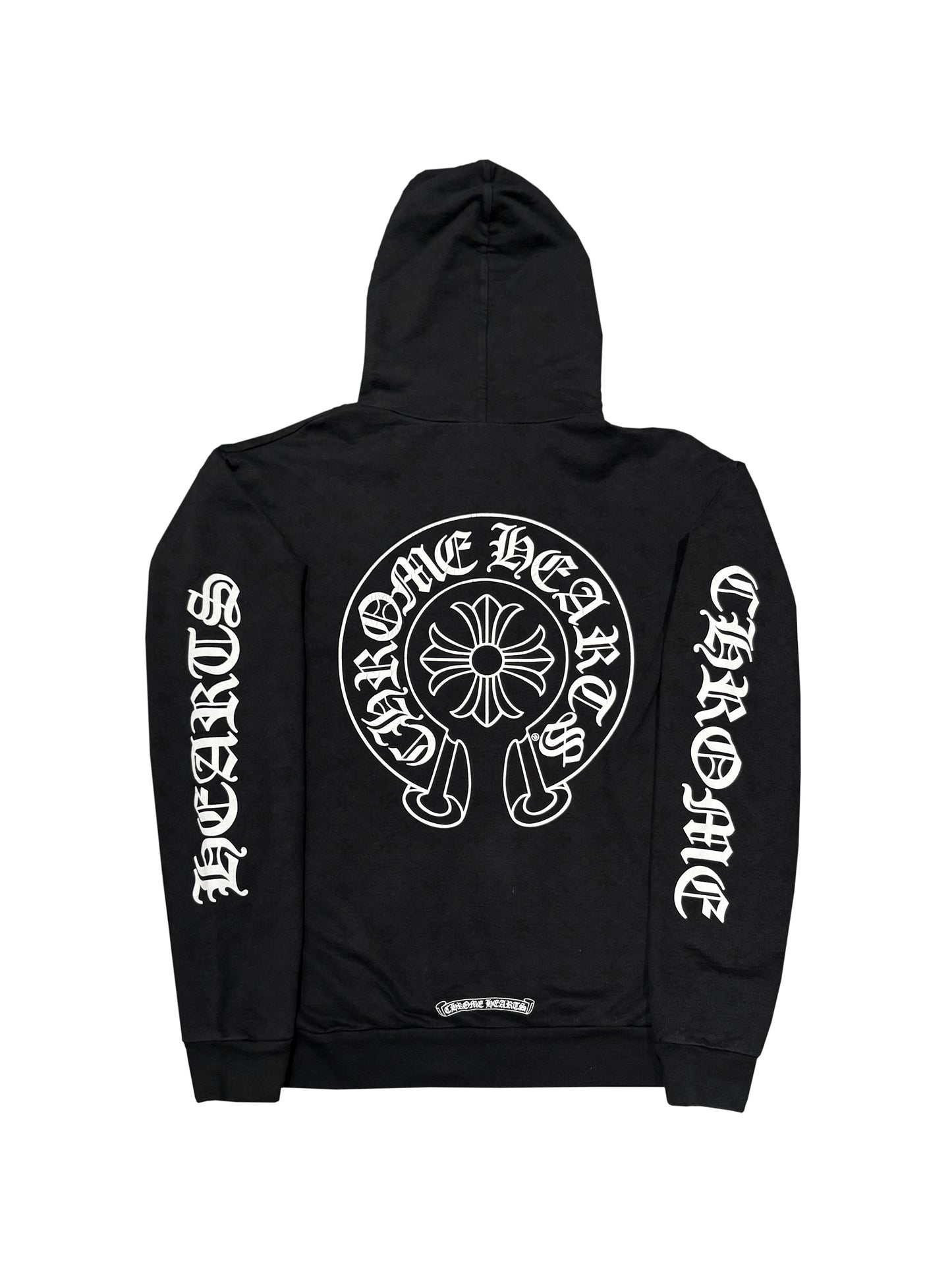 Chrome Hearts Vertical Logo Full Graphic Printed Hoodie Black Size S C118466621-Used