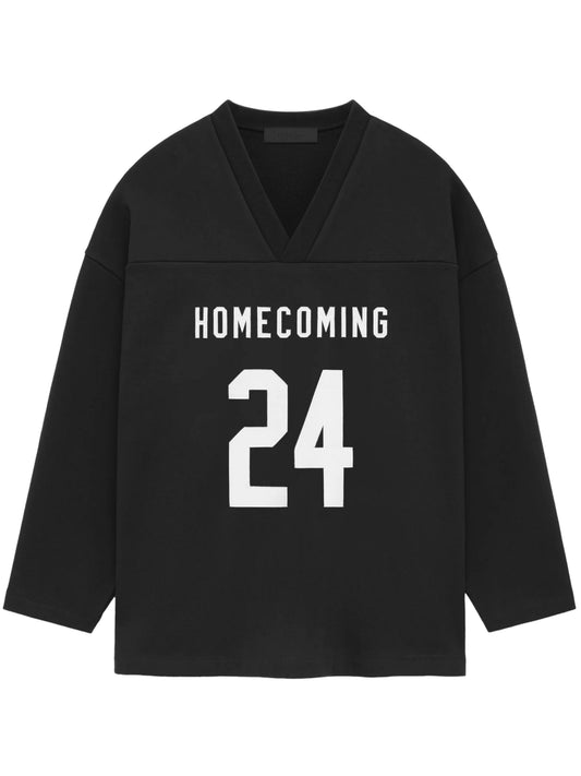 Essentials 24Fw Heavy Fleece Hockey Jersey Long Sleeve Tee Black
