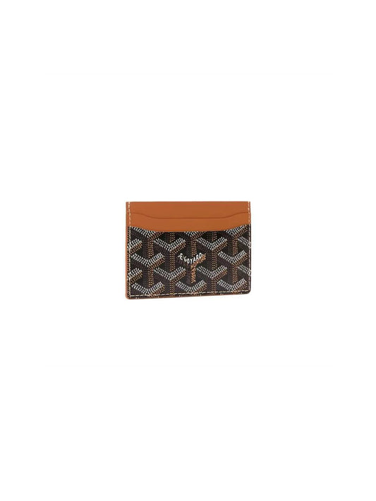 Goyard Goyardine Coated Canvas And Leather Saint Sulpice Card Holder Brown