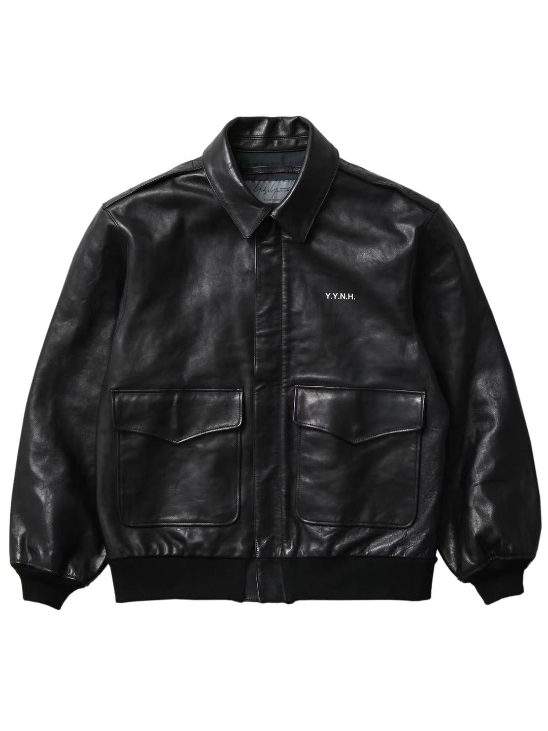 Neighborhood x Yohji Yamamoto Leather Jacket Black