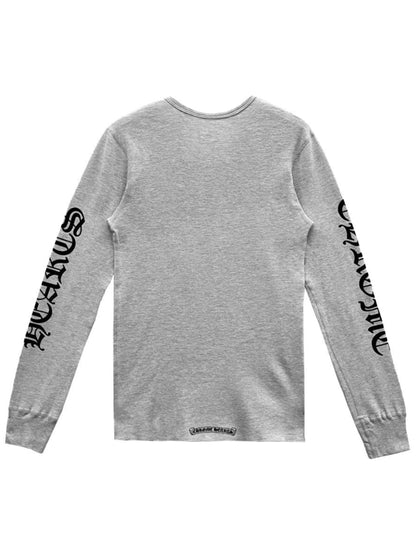 Chrome Hearts Scroll Logo Waffle Thermal LS Tee Grey