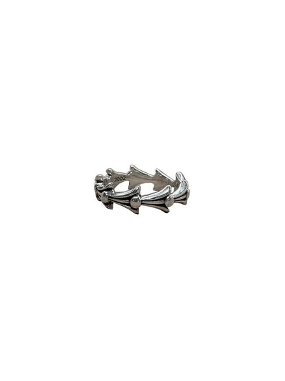 Chrome Hearts Silver Fish Bone Ring US 9 C119016541-Used