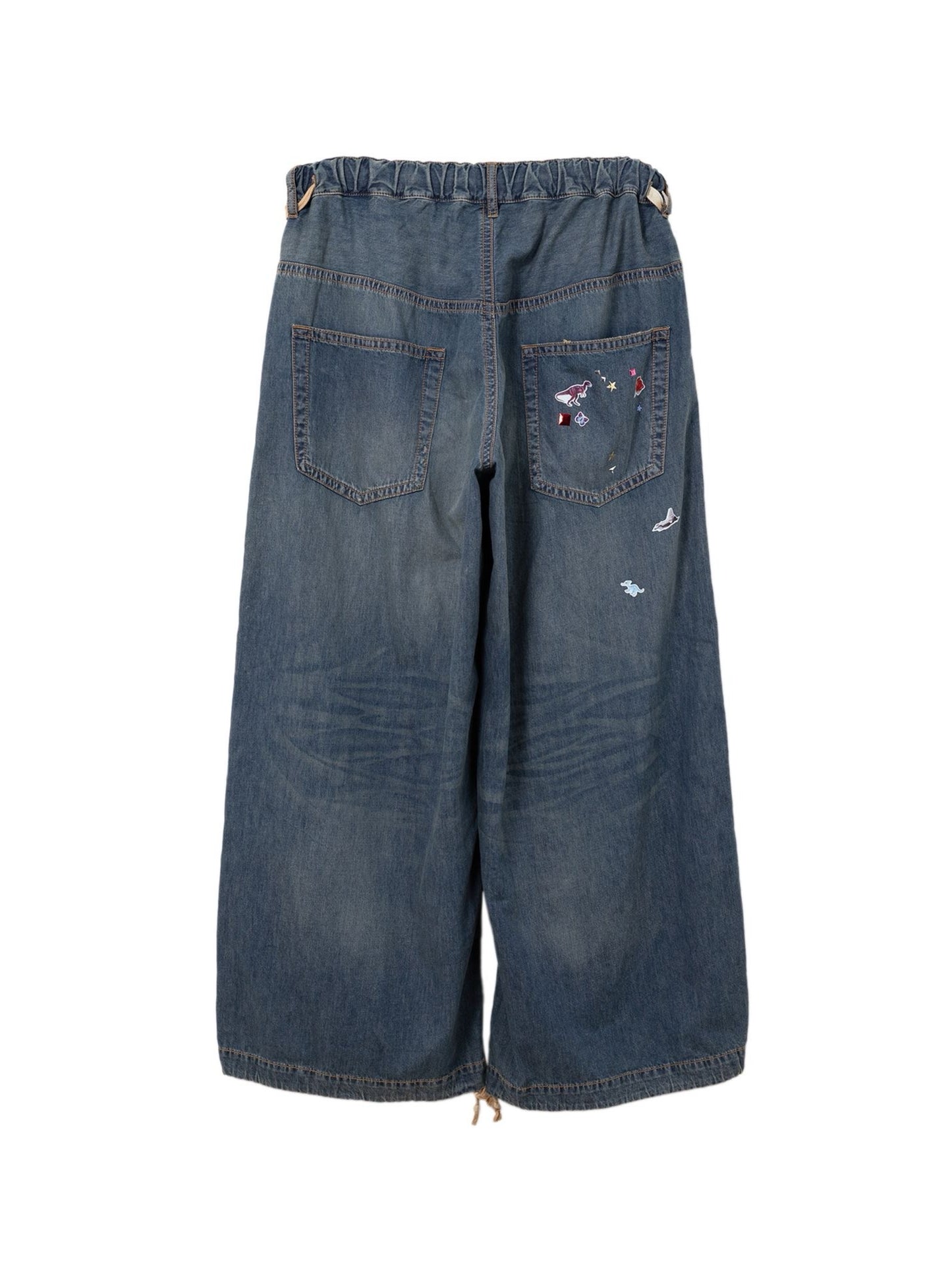 Maison MIHARA YASUHIRO Sticker Printed Huge Denim Indigo