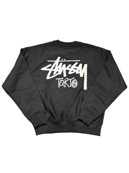 Stussy Stock Tokyo Crewneck Black