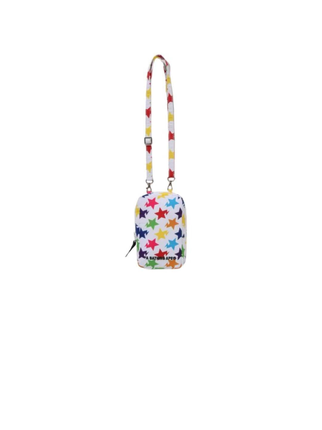 Bape Sta Pattern Phone Shoulder Bag Travel White