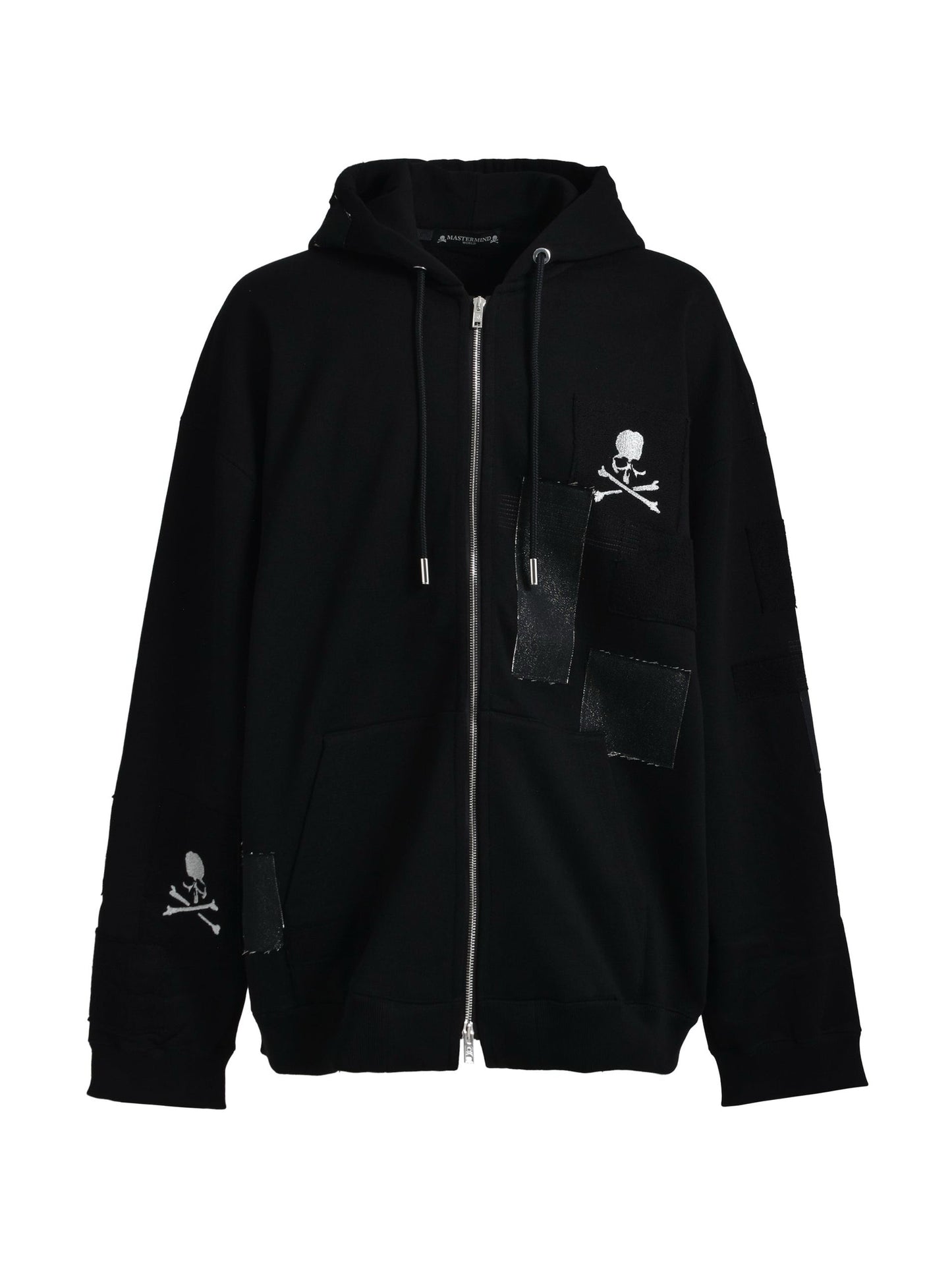 Mastermind World Patchwork Full Zip-up Hoodie Black