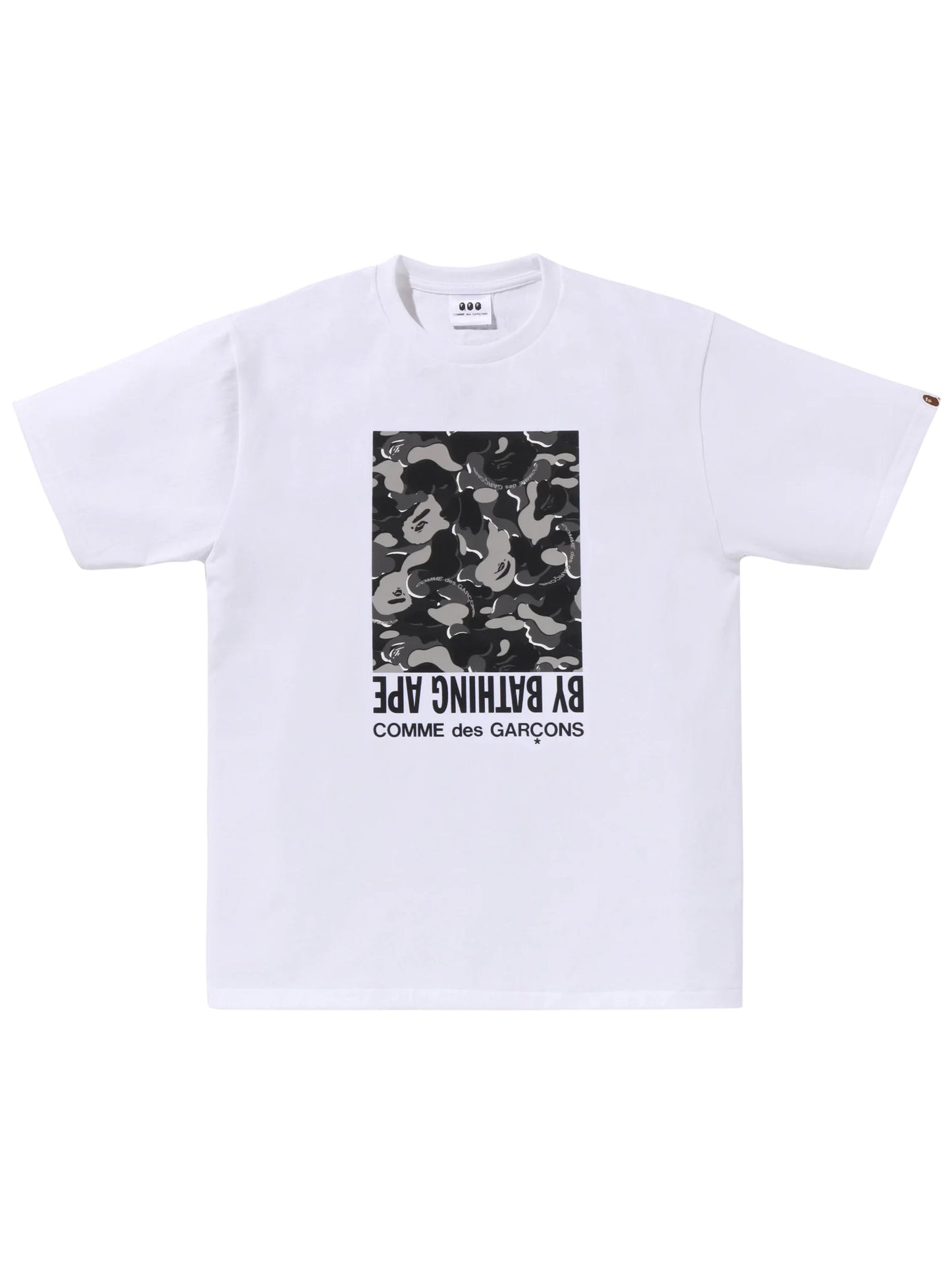 Bape x CDG Camo Box Tee White Osaka Exclusive