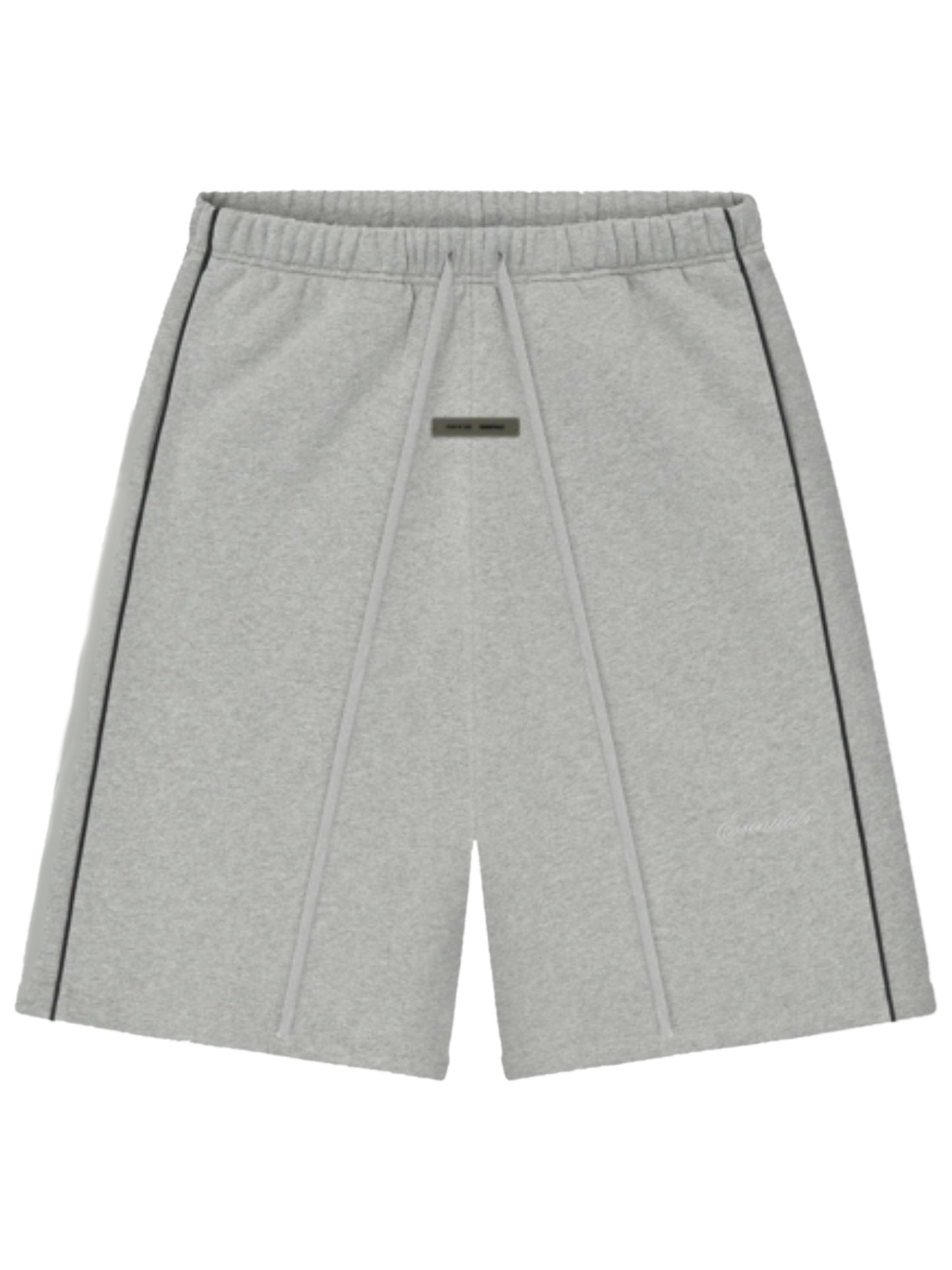 Essentials 25FW Relaxed Basketball Jersey Shorts With Piping  Concrete Heather Black