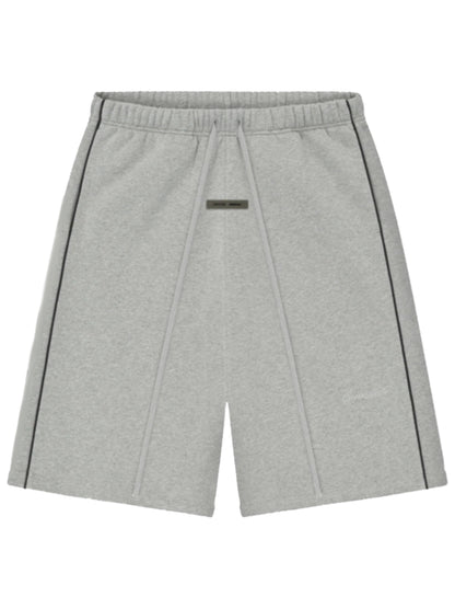 Essentials 25FW Relaxed Basketball Jersey Shorts With Piping  Concrete Heather Black