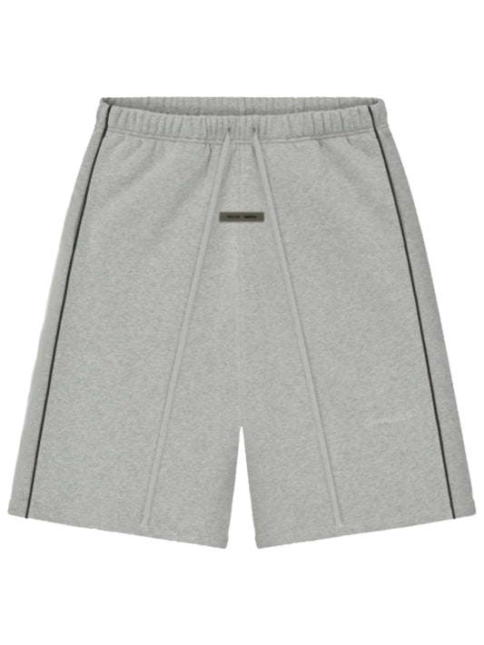 Essentials 25FW Relaxed Basketball Jersey Shorts With Piping  Concrete Heather Black
