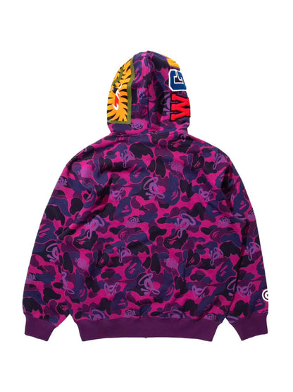 Bape x Spotify x SYNA By Central Cee Shark Full Zip Hoodie Purple