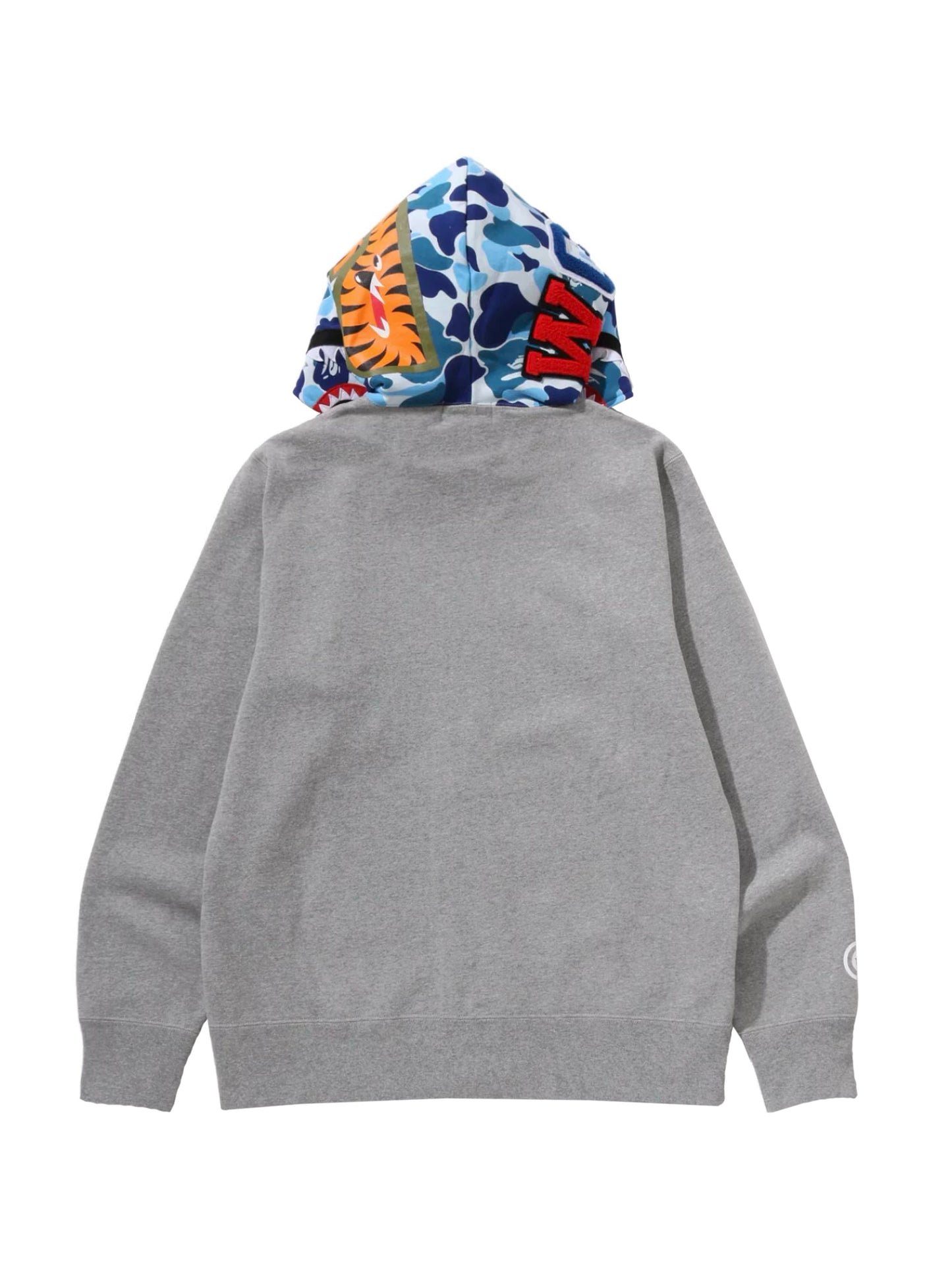 Bape ABC Blue Camo Shark Full Zip Hoodie Grey