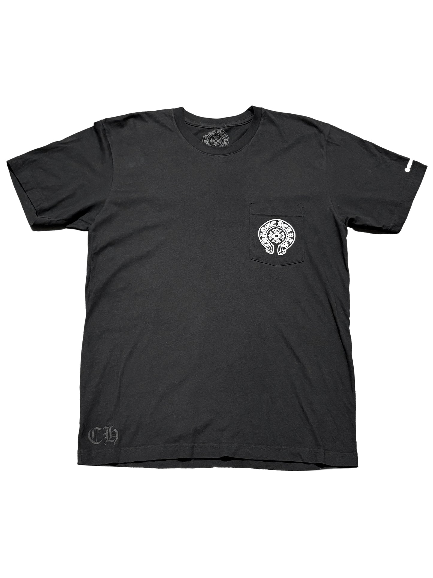 Chrome Hearts Horseshoe Logo Pocket Tee Black L C419233628-Used