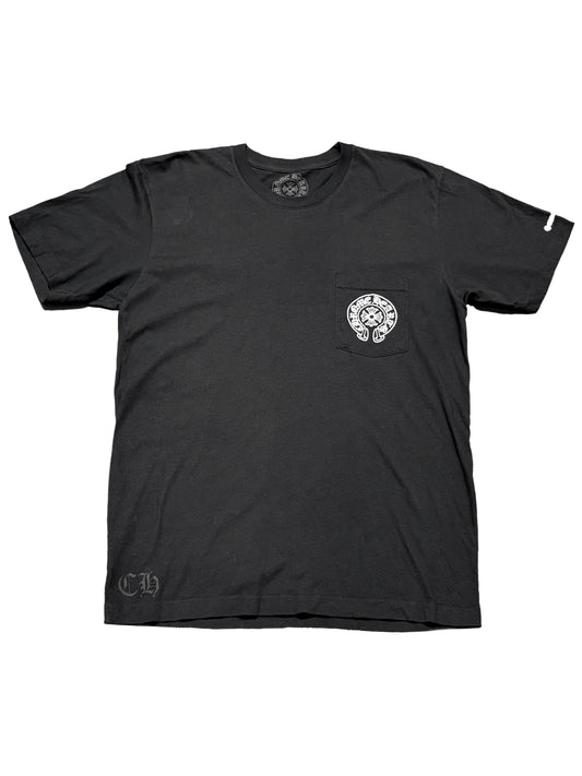 Chrome Hearts Horseshoe Logo Pocket Tee Black L C419233628-Used