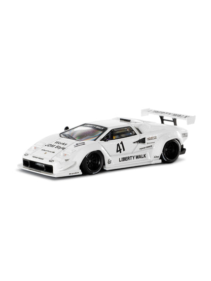 MINI GT 1/64 Lamborghini Countach LB-WORKS White 2024 Tokyo Auto Salon LB Blister Packaging