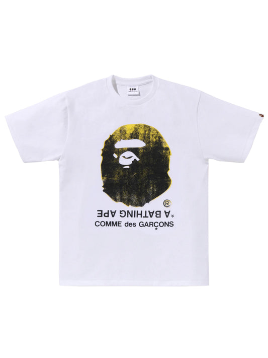 Bape x CDG Big Ape Head Tee White Osaka Exclusive