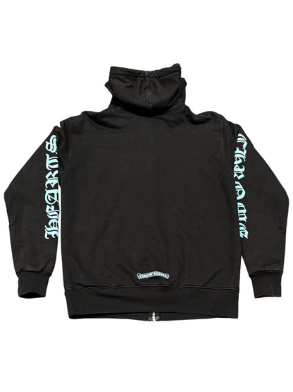 Chrome Hearts Miami Blue Script Sleeve Scroll Logo Zip Hoodie Black S C118487045-Used