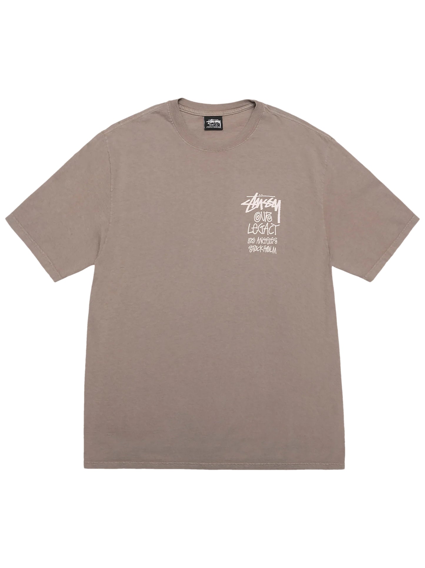 Stussy & Our Legacy Work Shop 8 Ball Yin Yang Pigment Dyed Tee Taupe