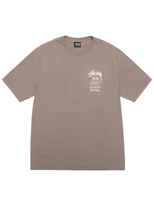 Stussy & Our Legacy Work Shop 8 Ball Yin Yang Pigment Dyed Tee Taupe