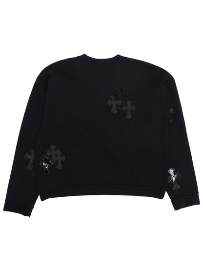 Chrome Hearts Paper Jam Cross Patch Crewneck Black