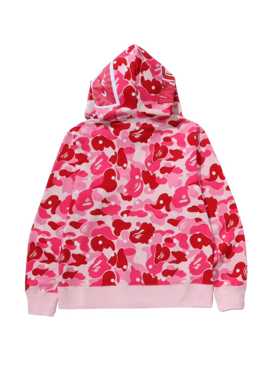Bape ABC Dot Camo Shark Full Zip Hoodie Pink
