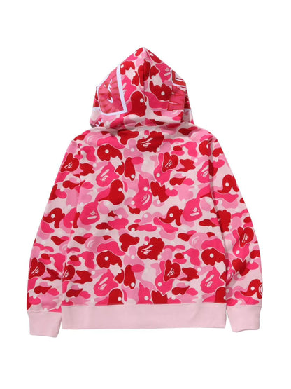 Bape ABC Dot Camo Shark Full Zip Hoodie Pink
